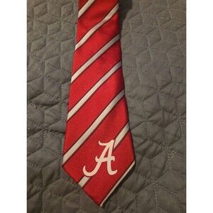 Eagles Wings Alabama Crimson Tide Necktie Red Striped Script A NCAA Mens Tie